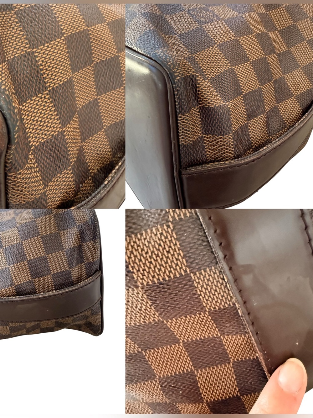 Louis Vuitton Chelsea Damier Ebene Shoulder Tote Bag Brown LV Zip Tote - Picture 15 of 16